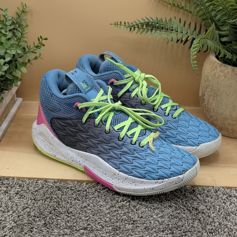 Under Armour HOVR Havoc 5 Clone Versa Blue Mens Size 10 Wms Sz 11.5 Sports Shoes